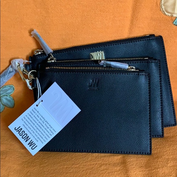 NWT Jason Wu Black Trio All Leather Wallets Sets - Picture 3 of 4